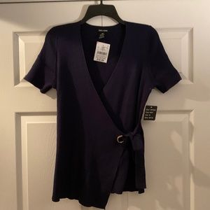 New blue short sleeve sweater, lightweight